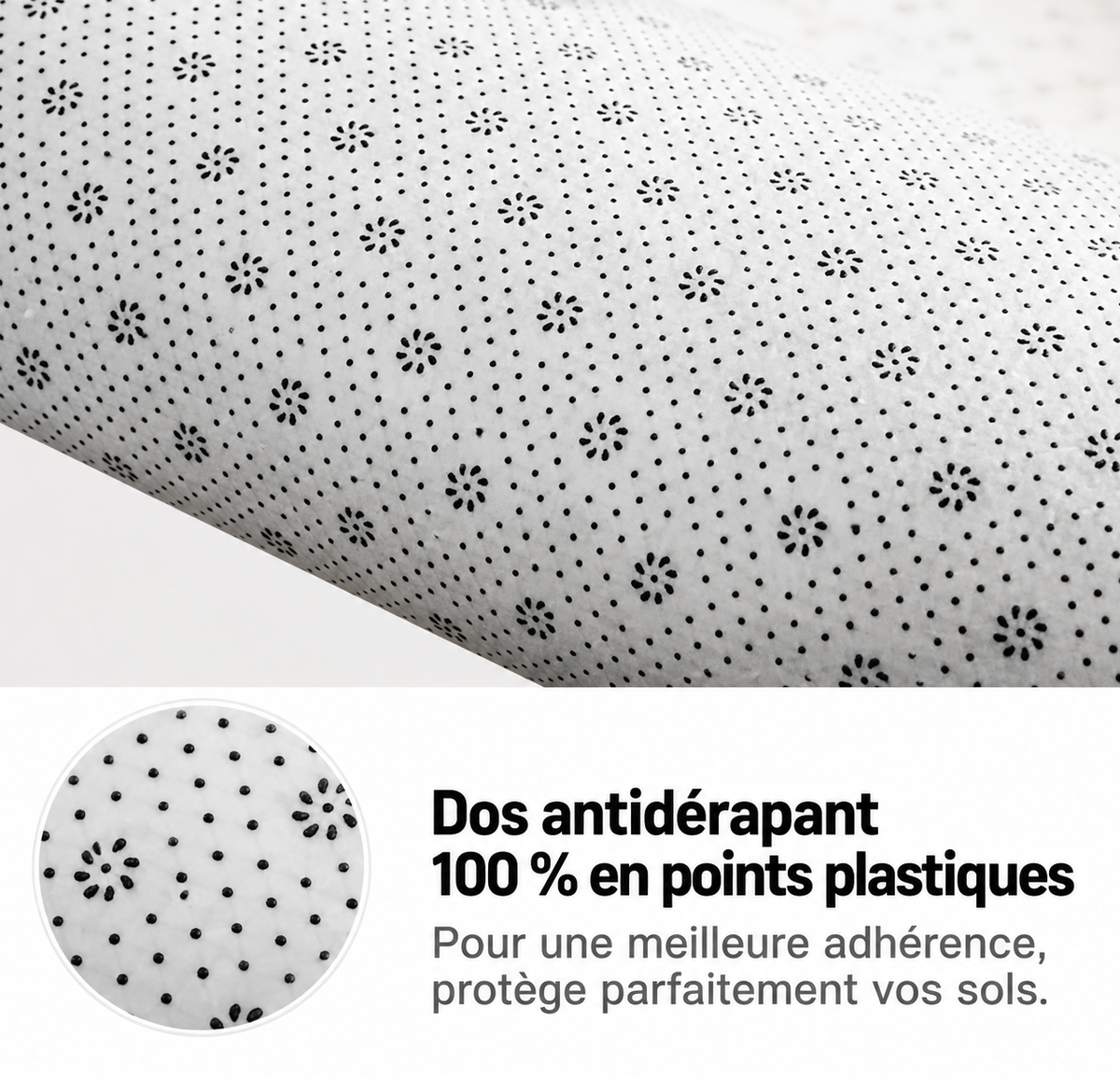 Grand- tapis de salon Dos antiderapant points plastiques
