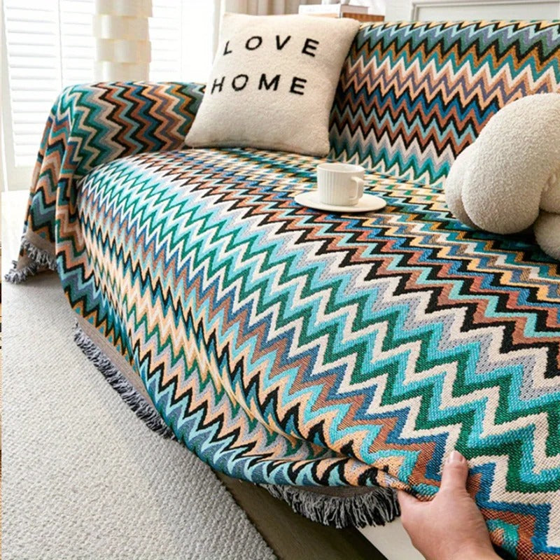 JETE DE CANAPE | JACQUARD REVERSIBLE