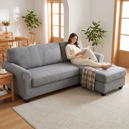 Housse canapé d'angle | Extensible Élégante