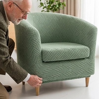 Housse verte pour fauteuil cabriolet homme ajuste la housse